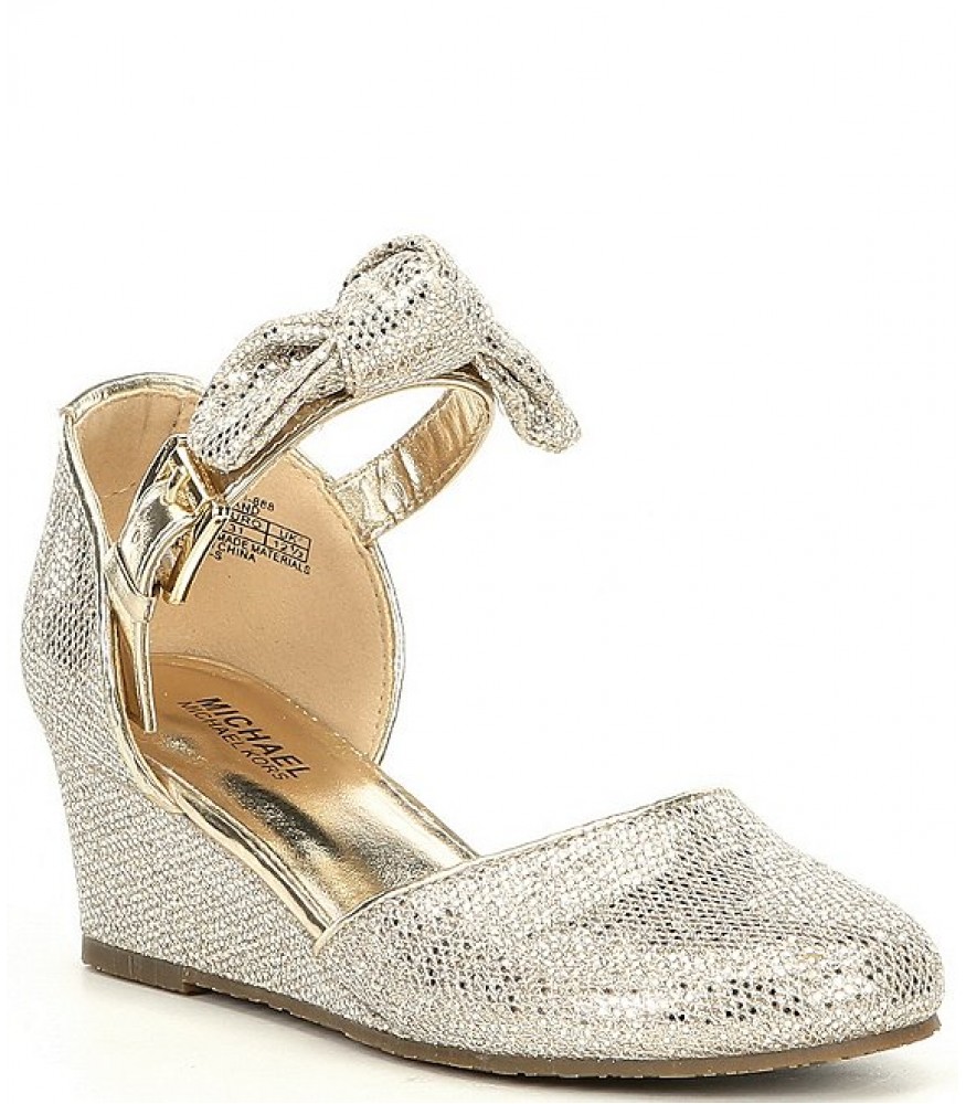 Silver wedge dress discount shoes